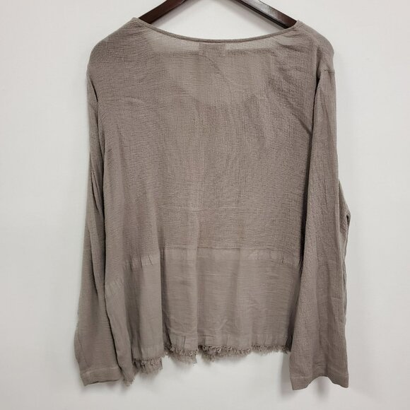 Soft Surroundings Womens Fairy Grunge Button Up Top Size L Lagom Bohemian Hippie - Picture 3 of 12